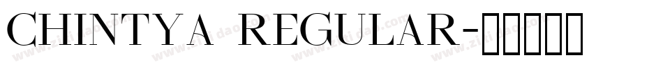 Chintya Regular字体转换